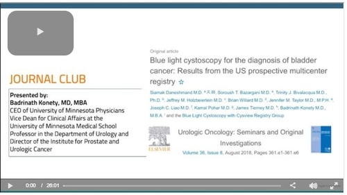 Bladder cancer expert Konety discusses Blue Light Cystoscopy with Cysview for bladder cancer diagnosis.