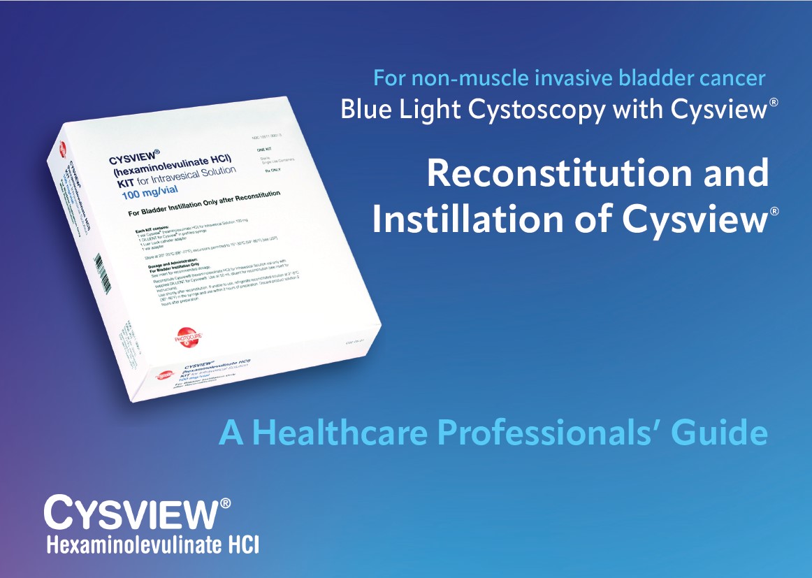 Cysview for bladder cancer cystoscopy procedure reconstitution brochure